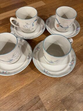 Vintage Blue Ribbon Marmalade' Goose Stoneware Mug and Saucer by Inter-national™